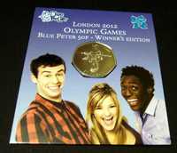 Монета Великобритании - Олимпиада 2012: Blue Peter 2009 50p Coin