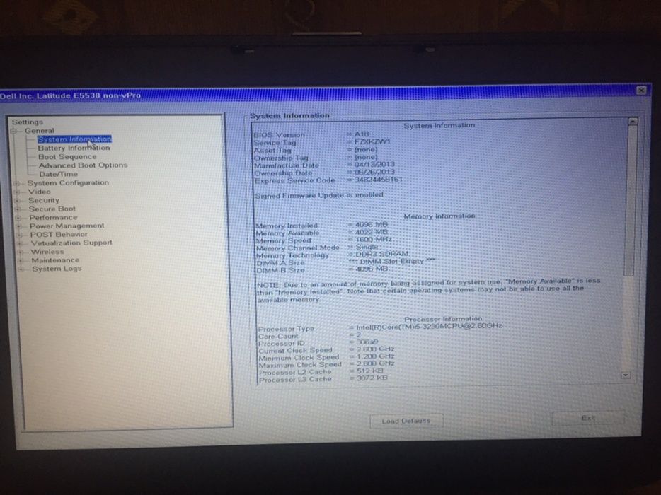 Ноутбук Dell Latitude 5520 i5 4Gb 320Gb