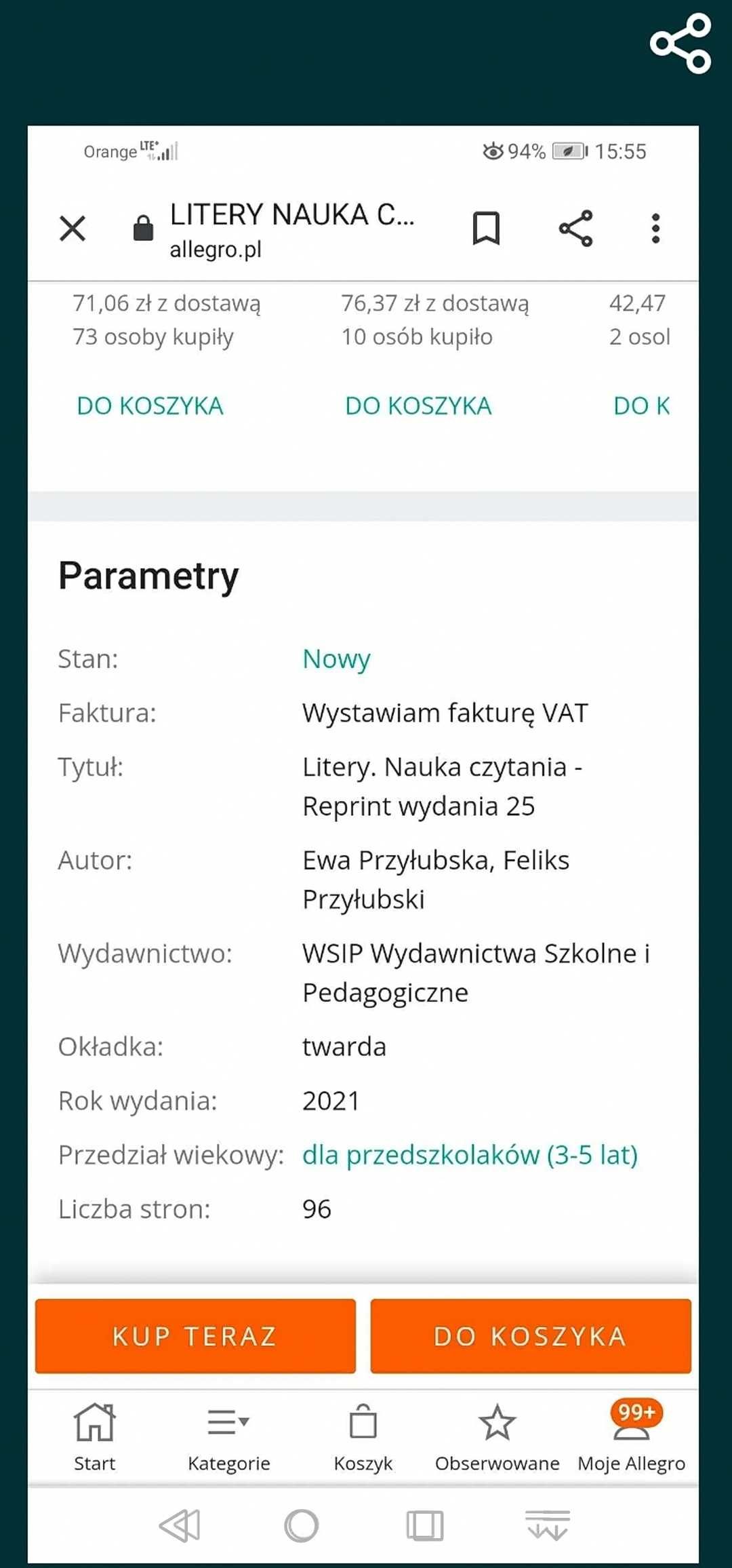 Litery nauka czytania - Ewa i Feliks Przyłubscy