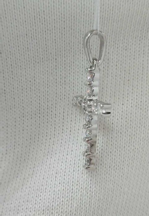 Золотой крестик с бриллиантами ~0.5кт! С сертификатом! В стиле Tiffany