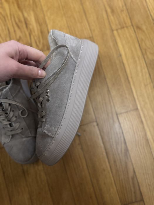 Натуральні замшеві кеди, утепленні, estro