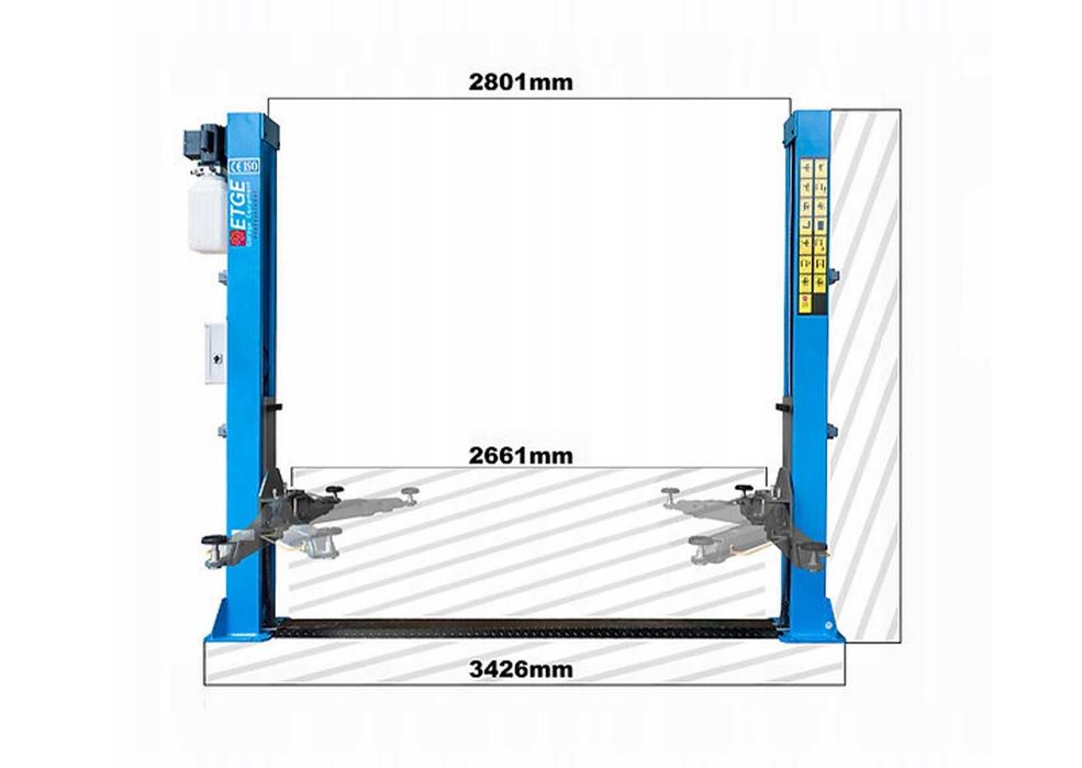 Podnośnik Dwukolumnowy Samochodowy Warsztatowy Euro Trade SAE40 4000KG