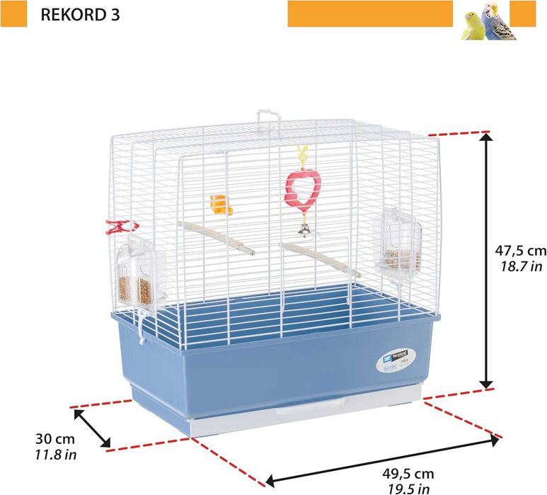 Ferplast Klatka Dla Ptaków 49,5 Długość X 30 Szerokość X 47,5 Wysokość