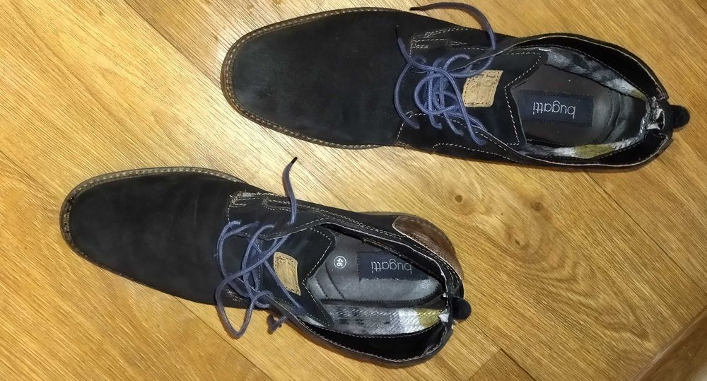 Мужские ботинки Bugatti 46 р (наш 45 р)  кожа + замш