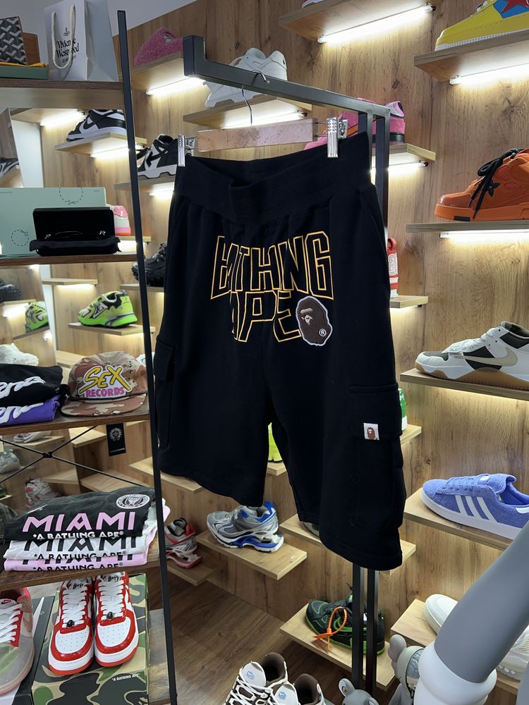 Шорти Bape Logo Black / Yellow