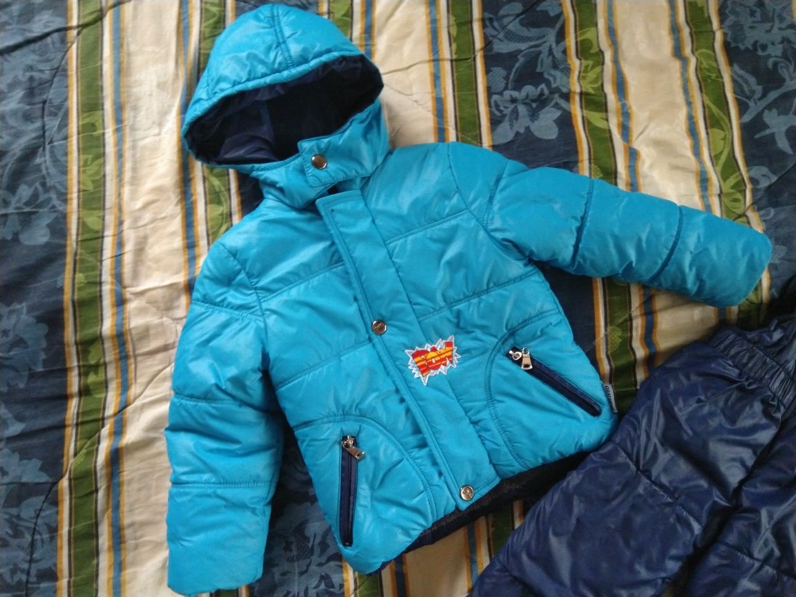 Зимний полукомбинезон и курточка 98 р