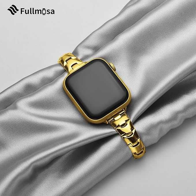 Fullmosa Apple Watch SE 2 8 / 7 6 5 4 3 2 bransoleta 42 44 45mm złota