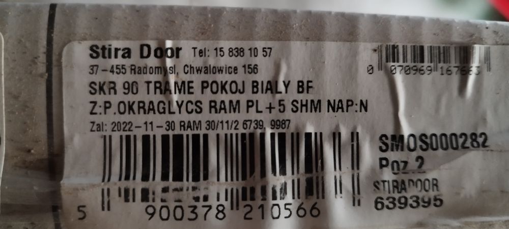 Nowe drzwi przesuwne dwa komplety