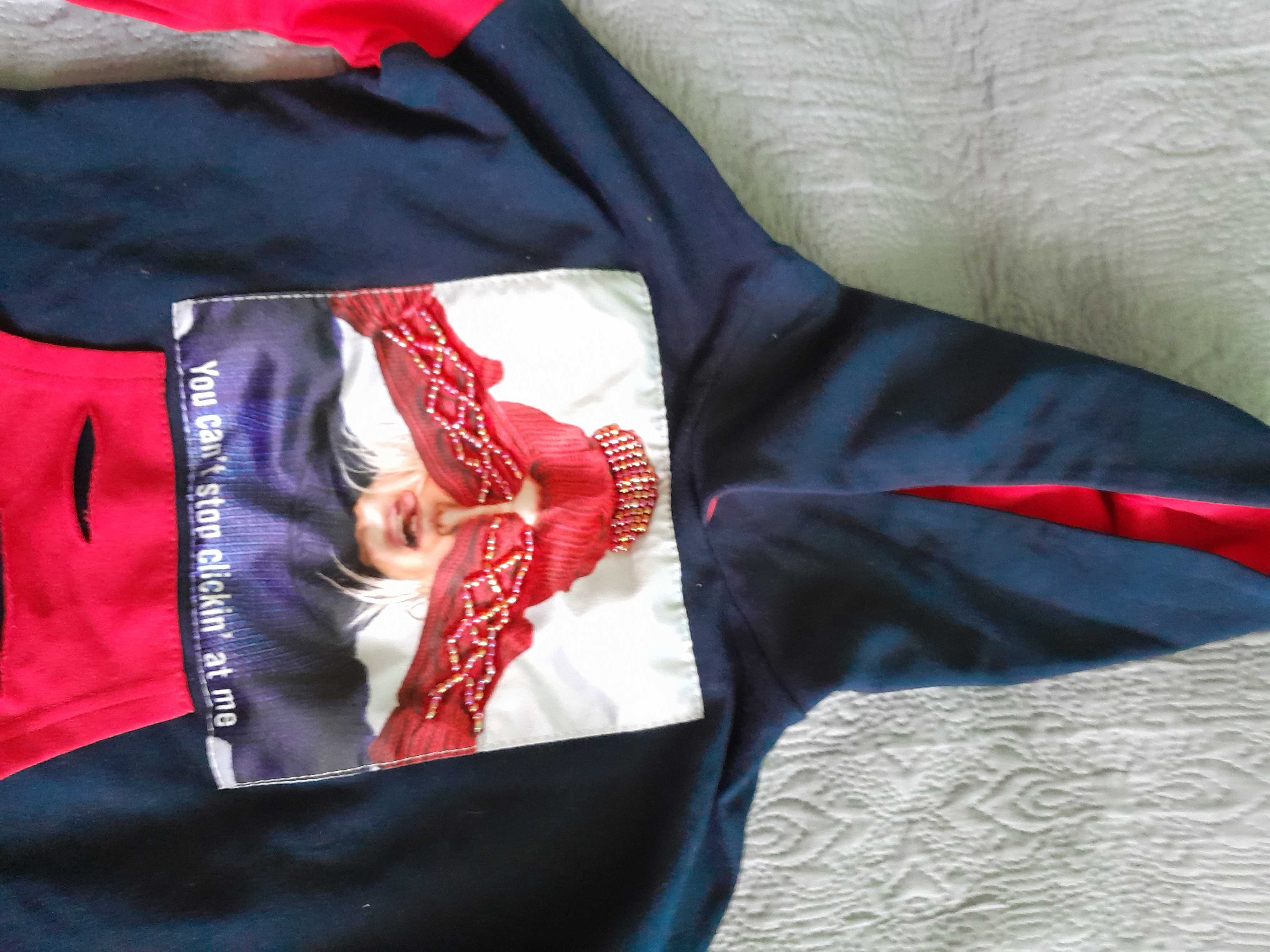 Bluza z kapturem     Mała Mi 98-104 nowa z metką  sukienka