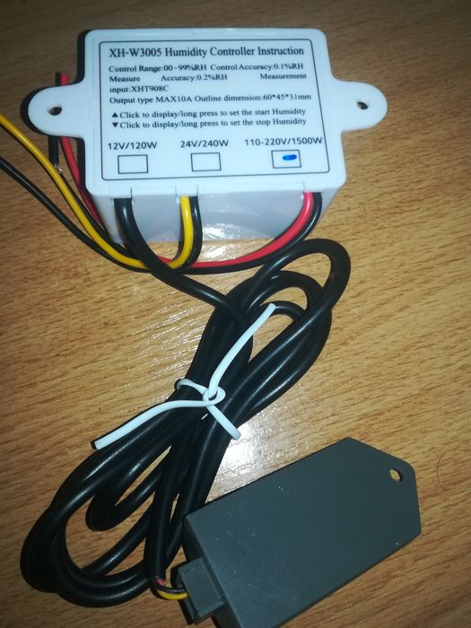 Higrostato/controlador de humidade