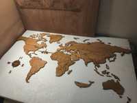 Mapa do mundo (em madeira). Decoração de parede. Somos fabricantes.
