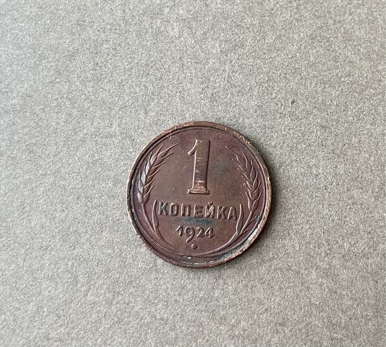 Монета 1 копейка 1924 года