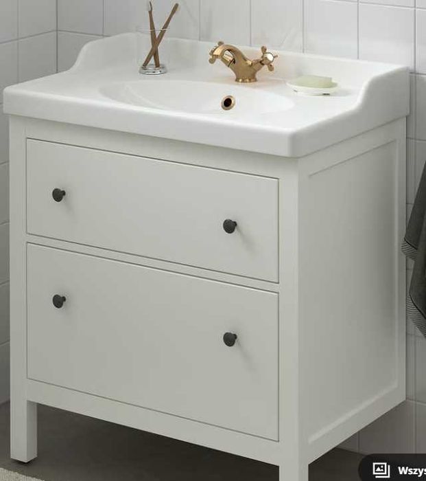HEMNES / RUTSJÖN Szafka z umywalką IKEA