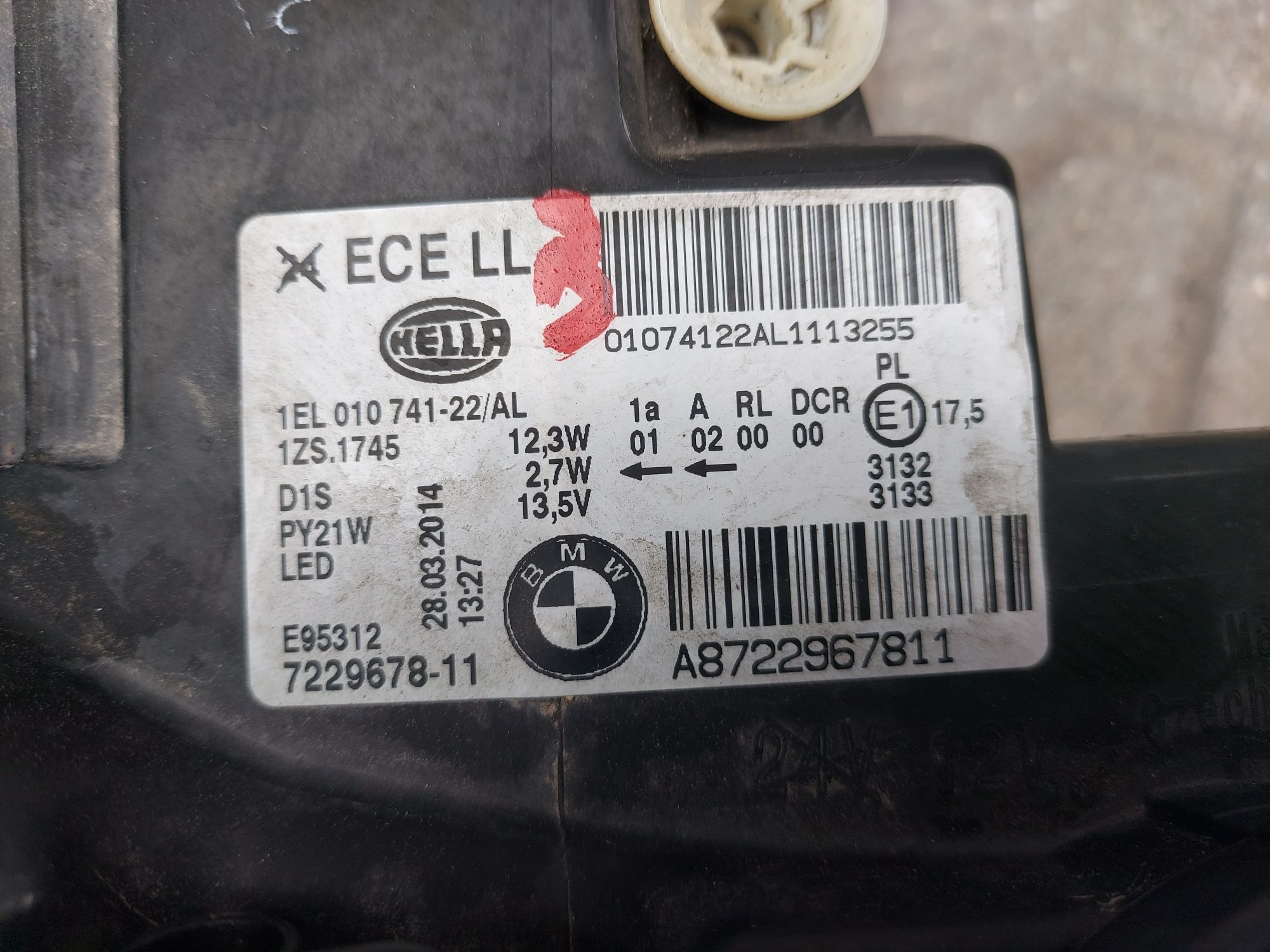 Lampa reflektor BMW F20 F21 xenon nie skrętna prawa EUROPA
