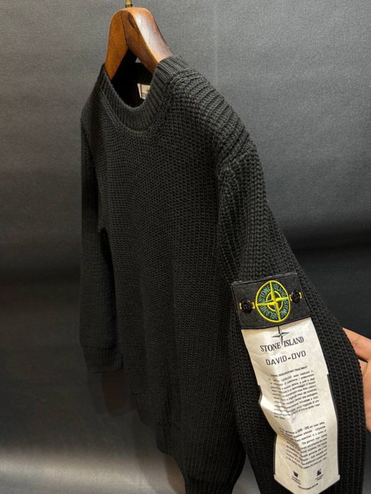 Stone Светр чоловічий брендовий,вʼязаний чорний/оливка S,M,L,XL,2XL 3X