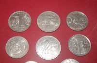 Seis moedas de escudos comemorativas