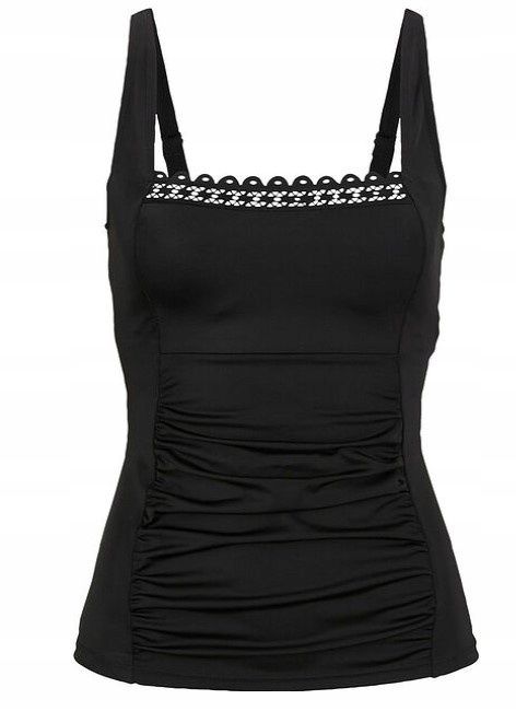 B.P.C top tankini czarny z poliamidu z recyklingu ^38