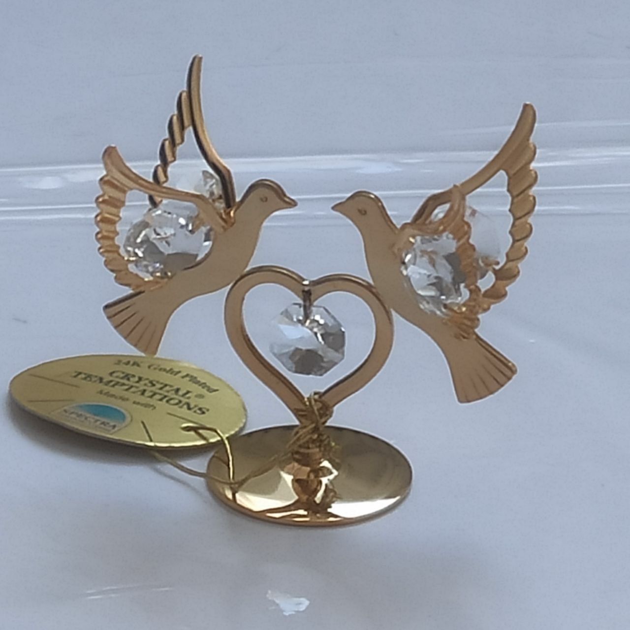Фигурка Swarovski "Два голубя на сердце"