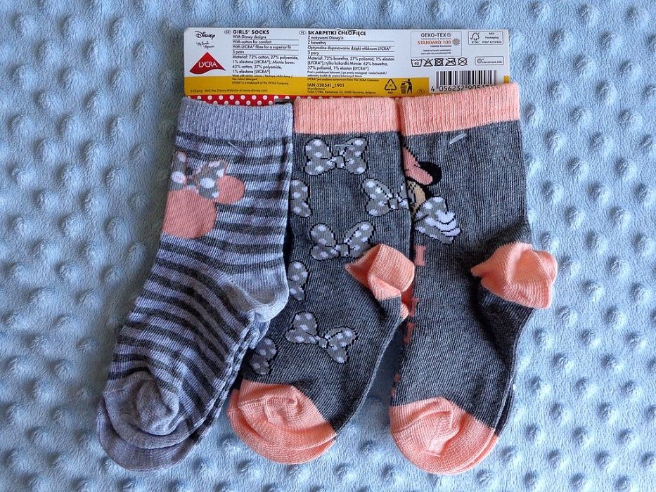 NOWE skarpetki lupilu lidl myszka minnie mini disney 23 26 metka