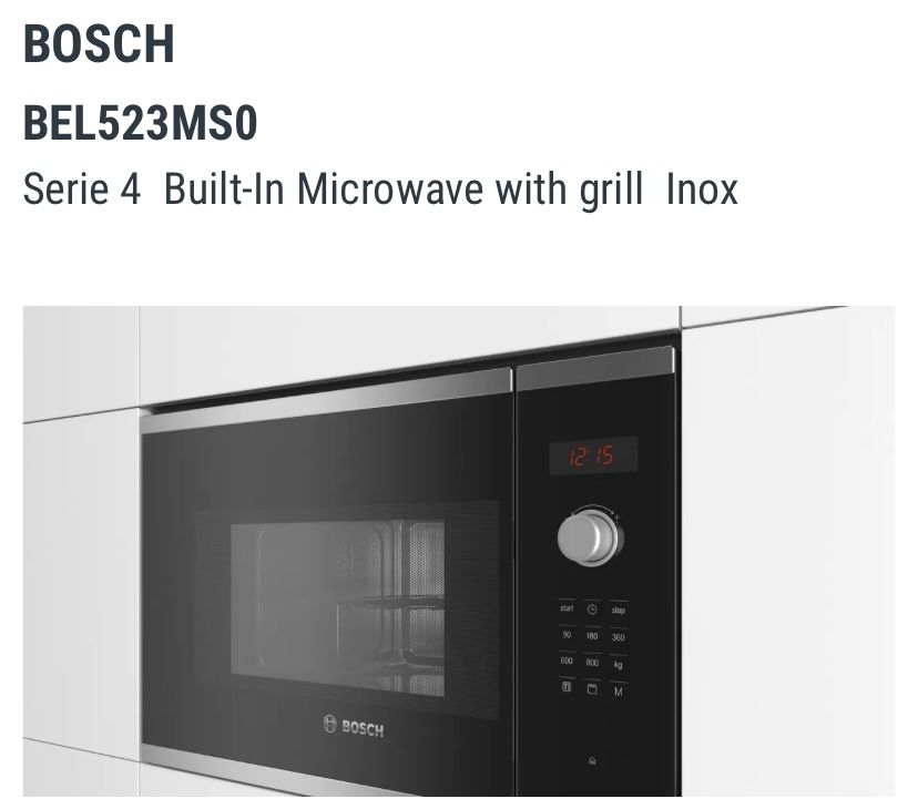 Microondas encastre Bosch serie 4