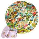 Puzzle okrągłe 150 Życie w mieście pudełko,219x219 mm