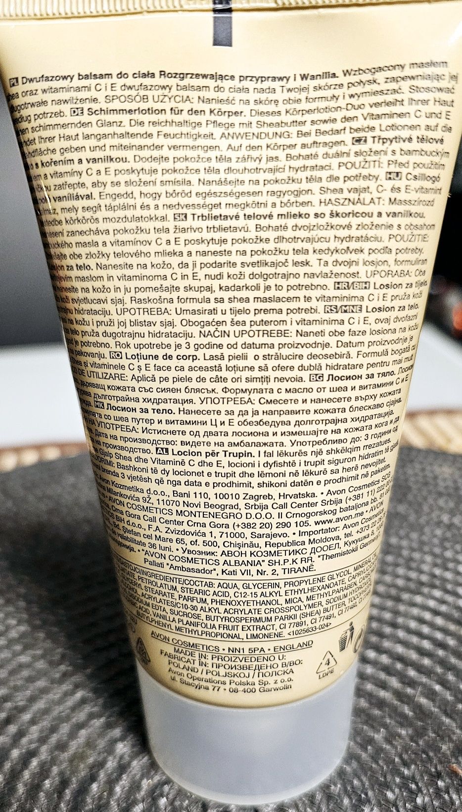 Nowe mieniące się mleczko do ciała z przyprawami i wanilią, 150 ml !