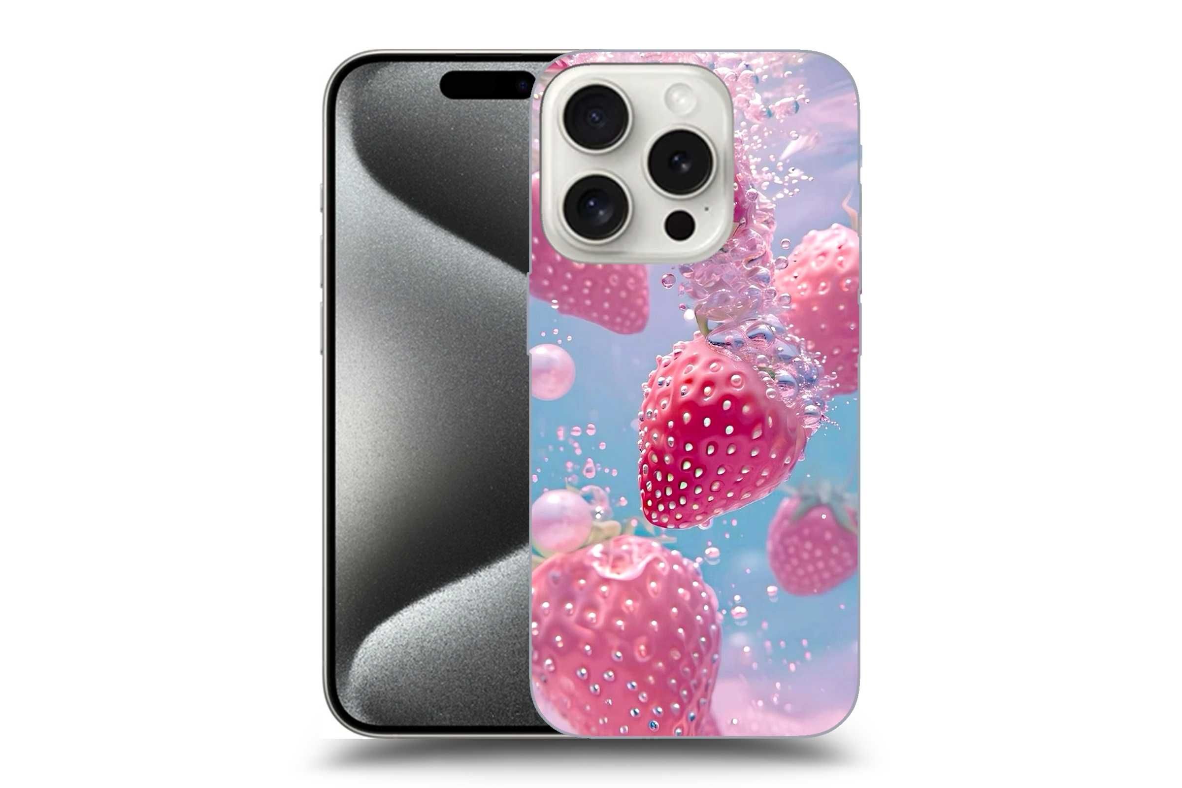 Etui Truskawka z truskawkami iPhone Samsung Huawei Xiaomi Motorola