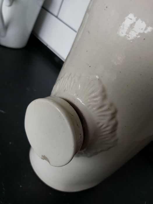 Lovatt Langley Ware kamionkowy stary ogrzewacz stóp stary korek