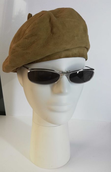 beret z irchy zamsz skóra naturalna