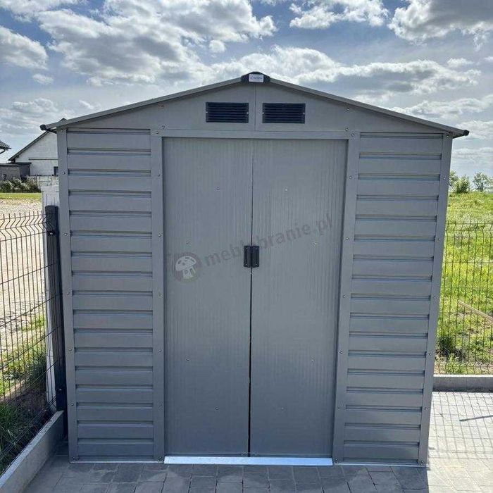 Domek narzędziowy ogrodowy blaszak blaszany na budowę i ogród 213x131