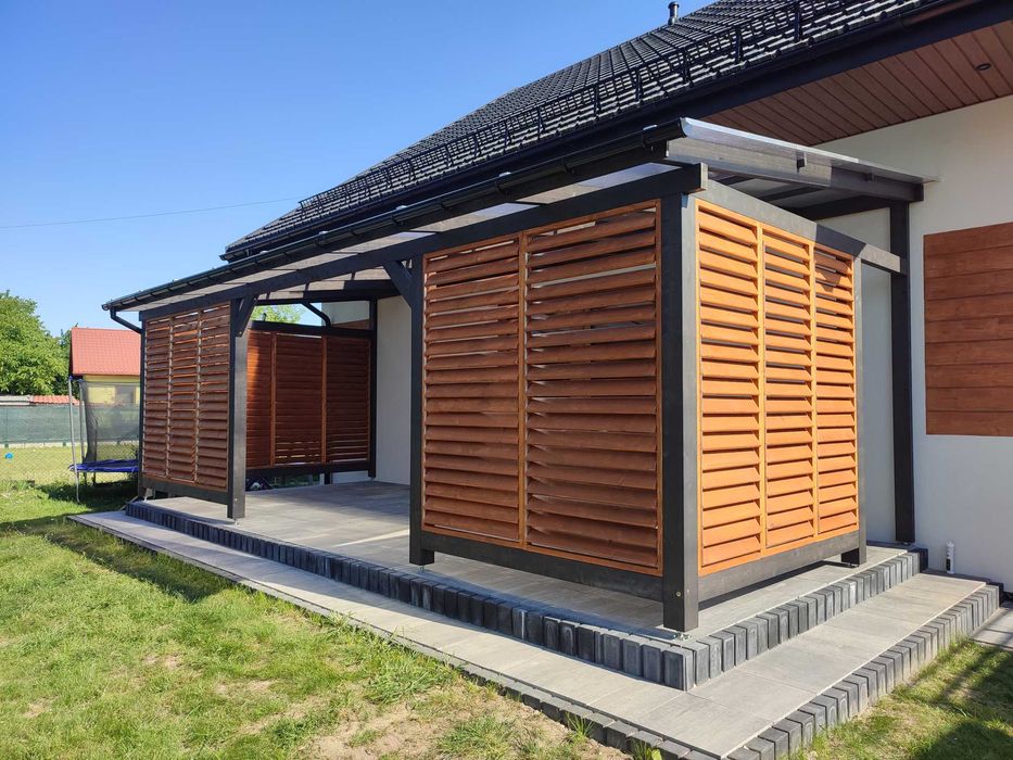 zadaszenie tarasu weranda pergola wiata poliwęglan weranda konstrukcja