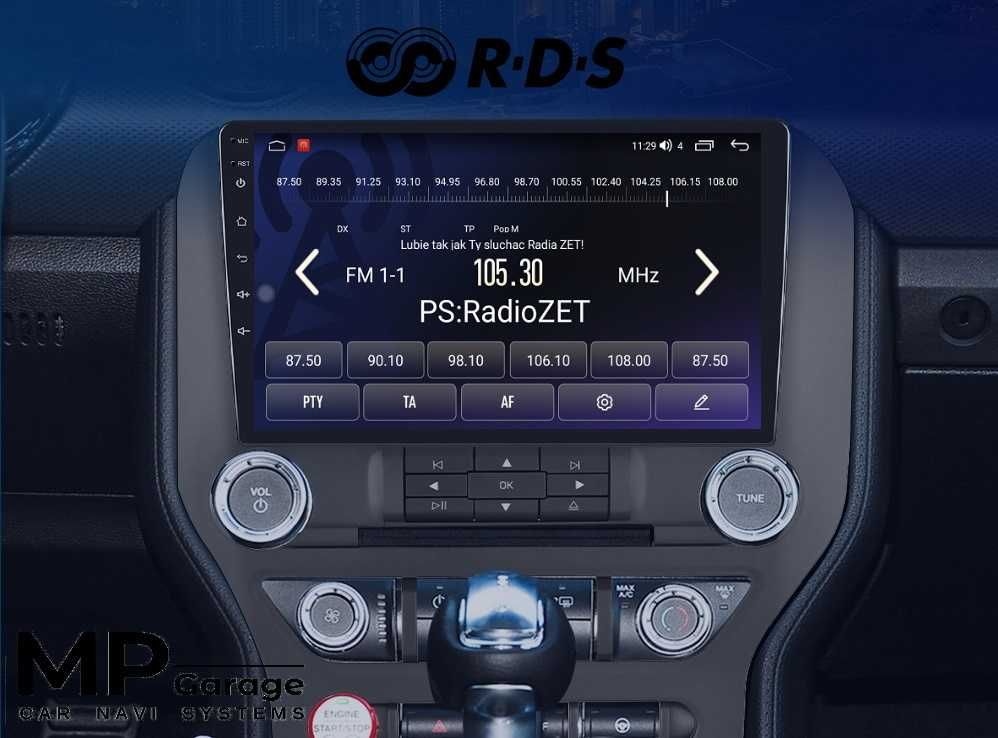 Ford Mustang VI S550 Stacja Android 4G Qled CarPlay AndroidAuto LTE