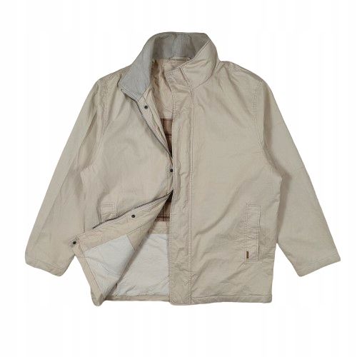 CAMEL ACTIVE Kurtka Elegancka Beżowa Skórzany Kołnierz Męska r. 50