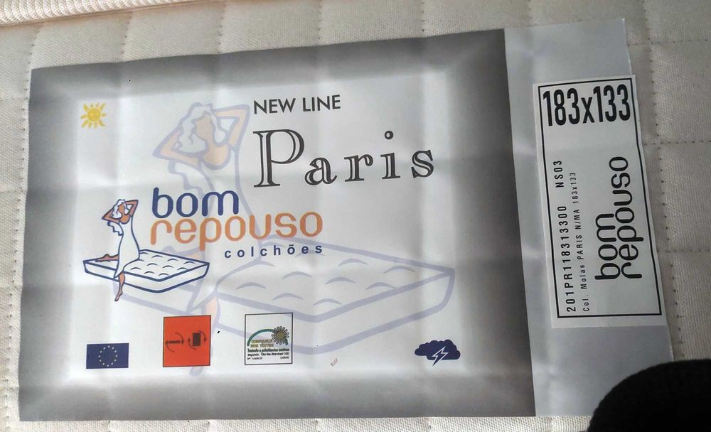 Cama e colchão Bom Repouso 183x133