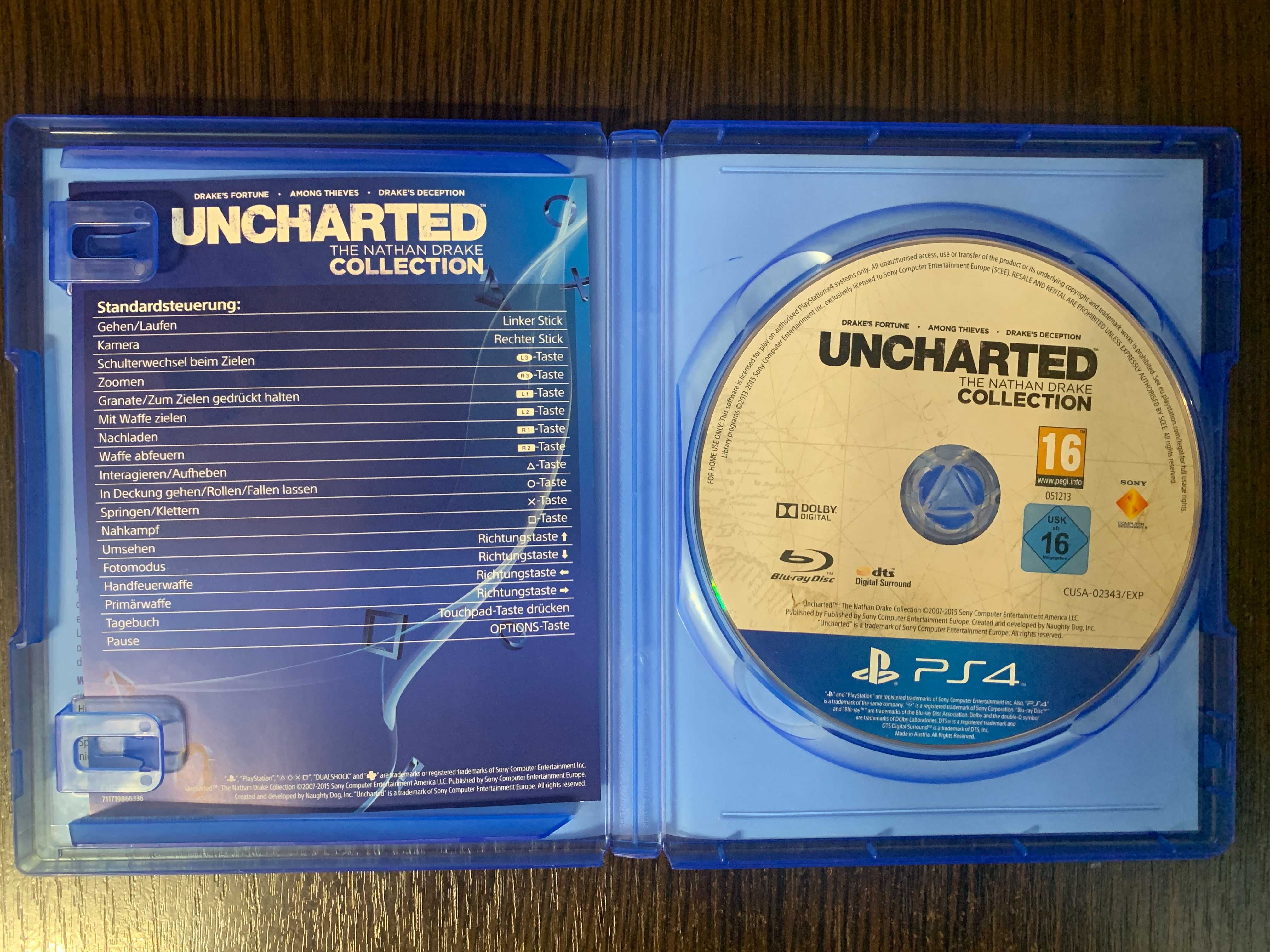 Диск с игрой Uncharted (1-3) для PS4