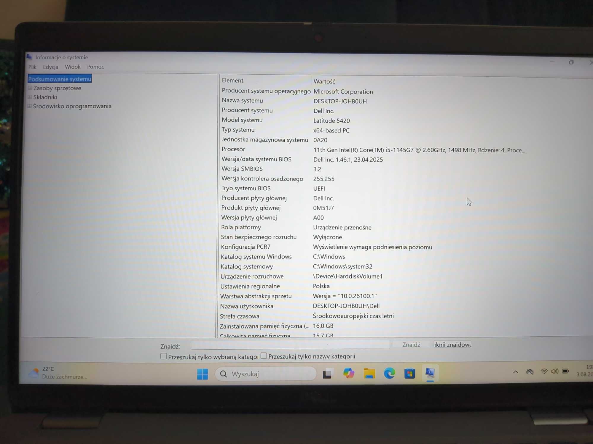 Dell Latitude 5420 i5-1145G7 16GB 128 GB SSD