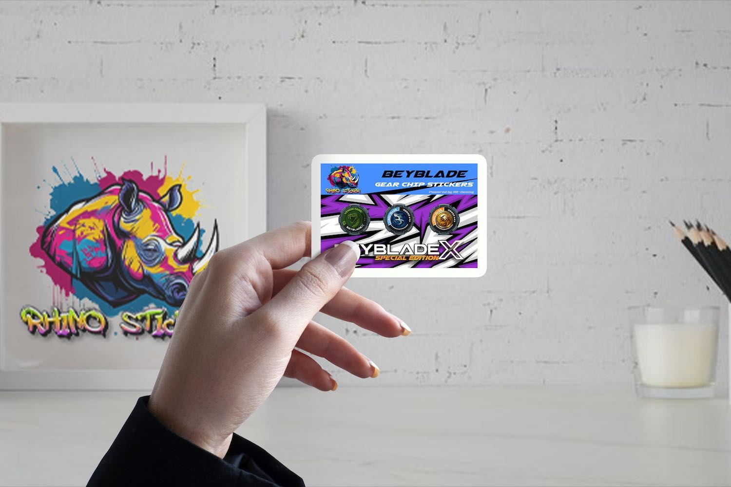 Autocolantes Personalizados Beyblade (Gear Chip 16mm) - 3un.