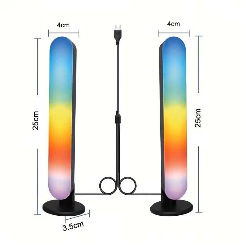 2x Listwy inteligentne świetlne LED do TV PC LAMPKA LED NA BIURKO RGB