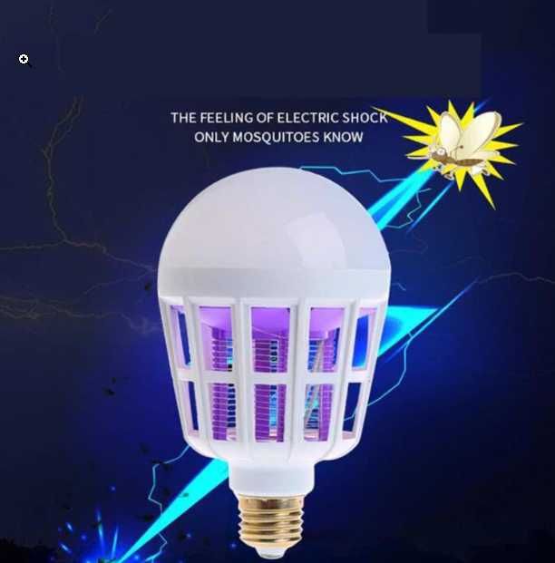 Светодиодная лампа от комаров  E27, поражения электрическим током