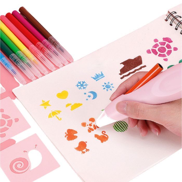 Aerograf długopis marker elektryczny zestaw artystyczny w walizce