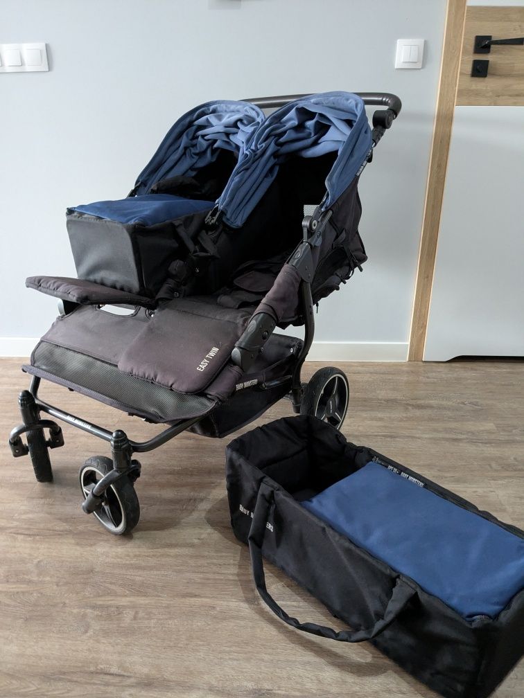 Wózek bliźniaczy Baby Monsters Easy Twin z gondolami