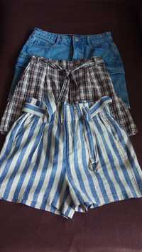 Komplet letni spodenki 2x Cropp , spódniczka mini jeans Sinsay