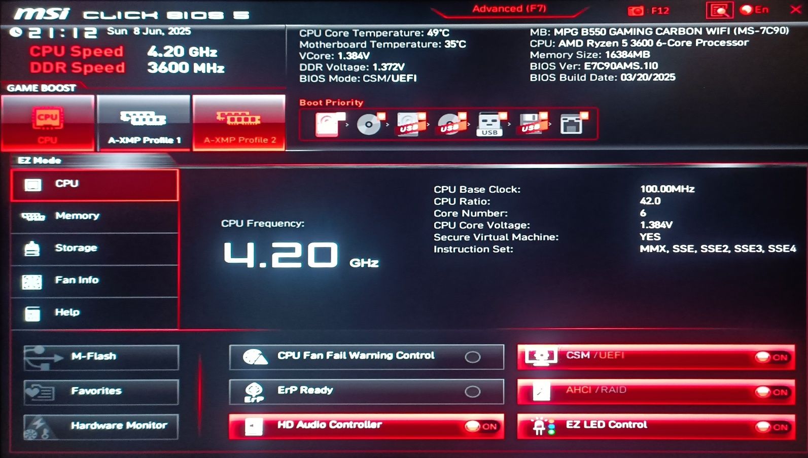 AMD Ryzen 5 1500X/2600X/3600/5600/DDR4 16GB 2400Mhz