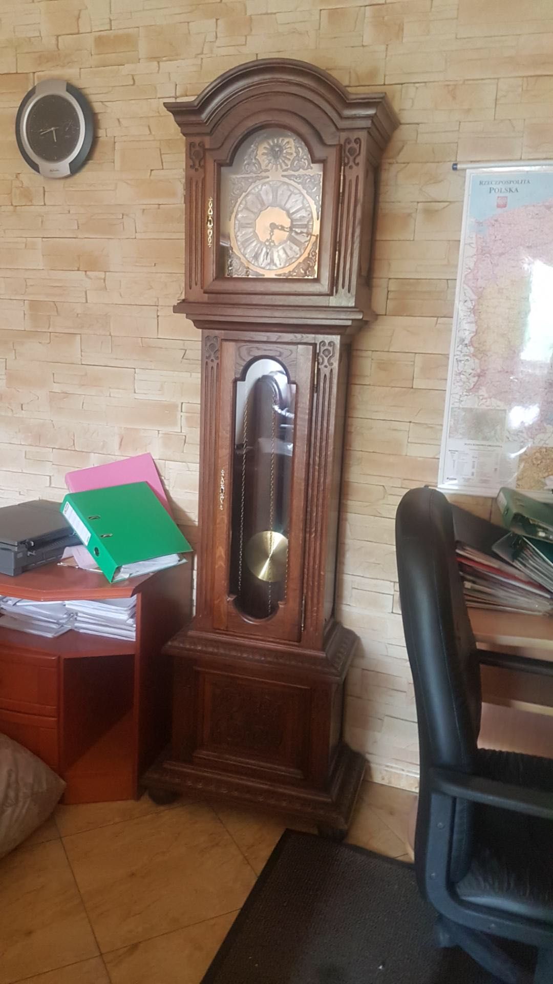 Zabytkowy zegar stojący gabinetowy vintage antyk
