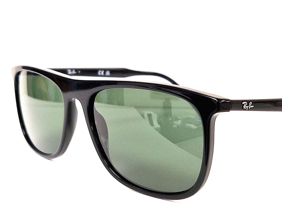Okulary przeciwsłoneczne Ray-Ban 2216 acetat czarne prostokątne Unisex