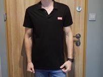 Czarny T-shirt Polo, marki Marvel, rozmiar S