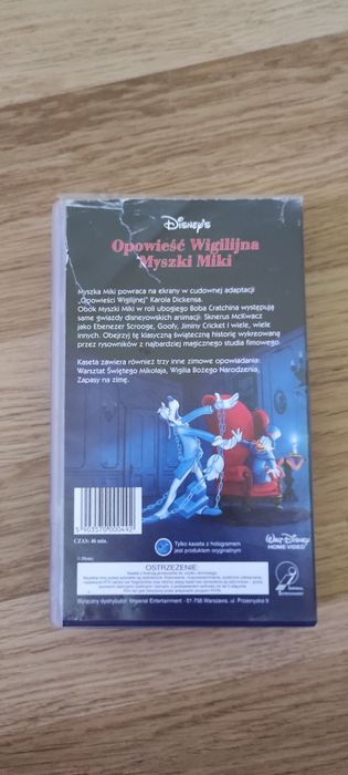 Kaseta VHS, bajka, Opowieść Wigilijna Myszki Miki, Walt Disney