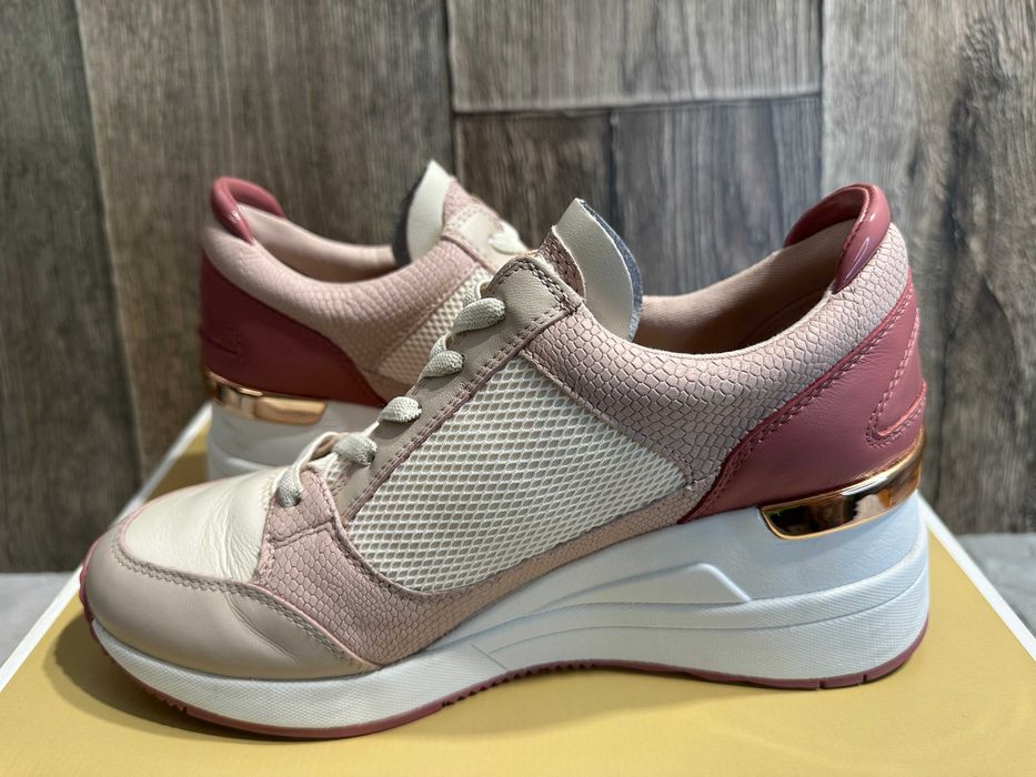Buty damskie skórzane sneakersy Michael Kors Darby Wedge Trainer 37