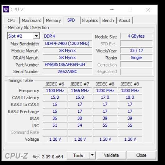 Оперативна пам'ять Sk hynix 4Gb SO-DIMM