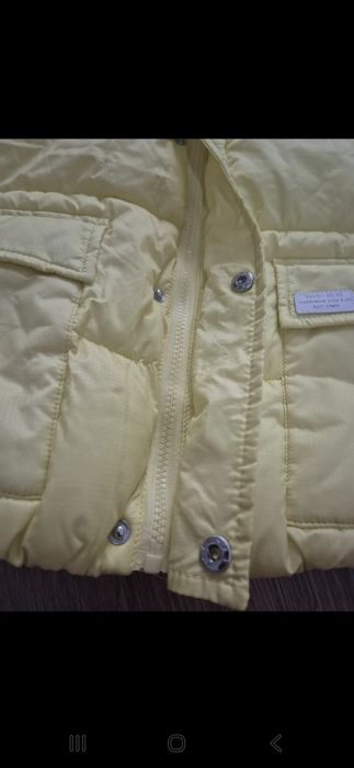 Kurtka zimowa żółta